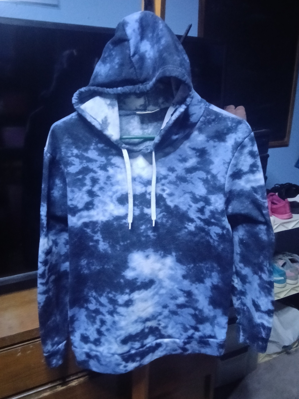 Bobbie Brooks Blue Tie-Dye Hooded Sweatshirt